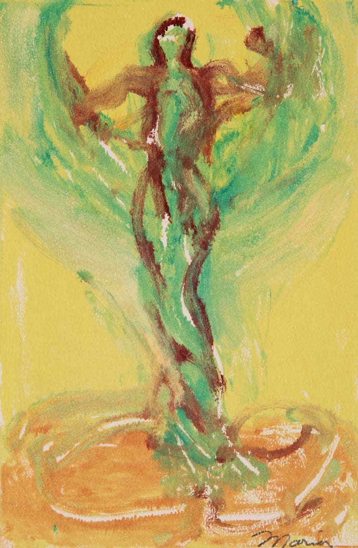 New Angle, monotype, 10x5 inches, by Marius Starkey