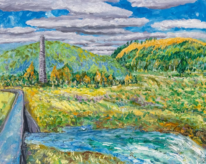 Glendalough, oil on canvas, 28x34 inches, by Marius Starkey