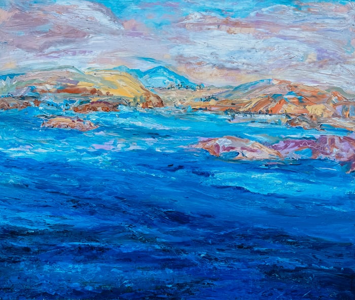 Mount Tamalpais, oil on canvas, 50x42 inches, by Marius Starkey