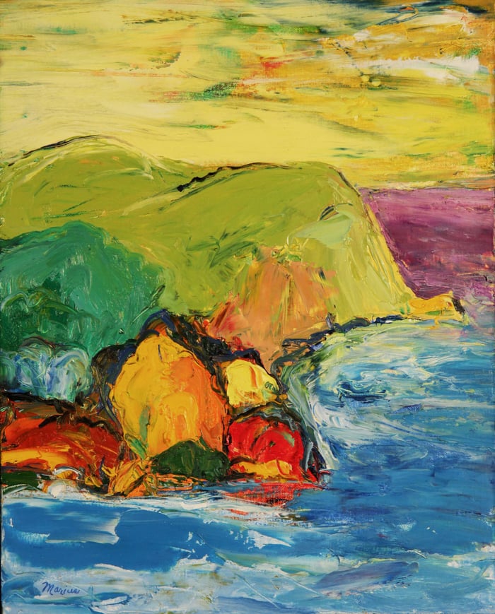 The Headlands, oil on canvas, 20x16 inches, by Marius Starkey