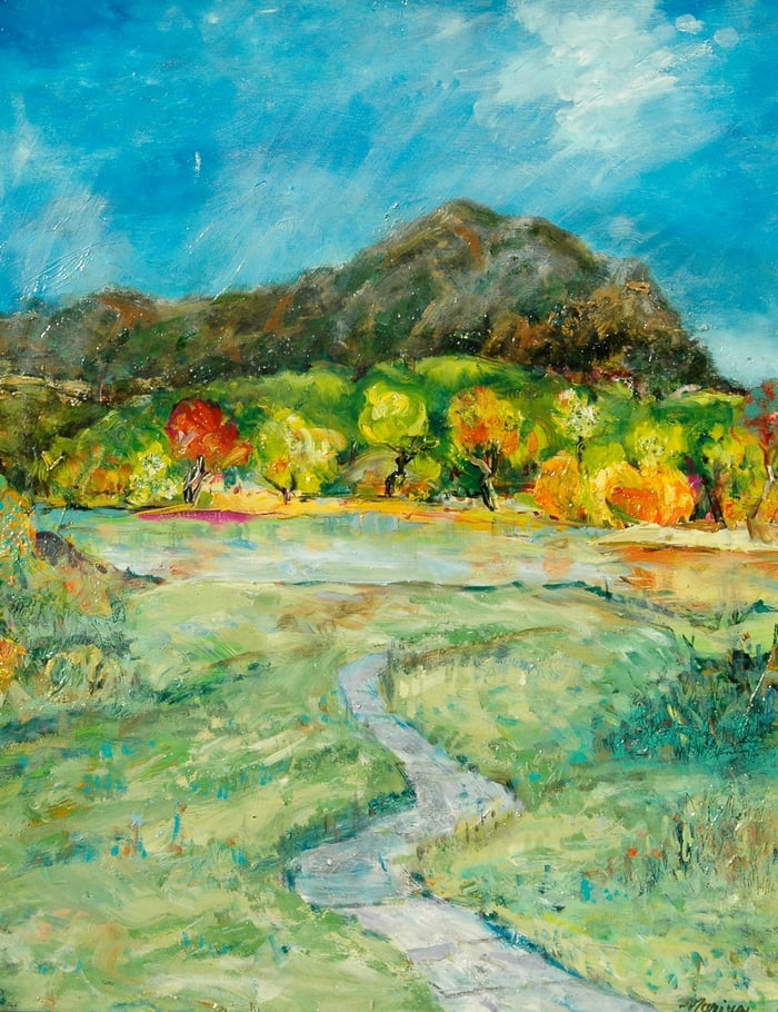 Toas Lake, oil on board, 20x16 inches, by Marius Starkey