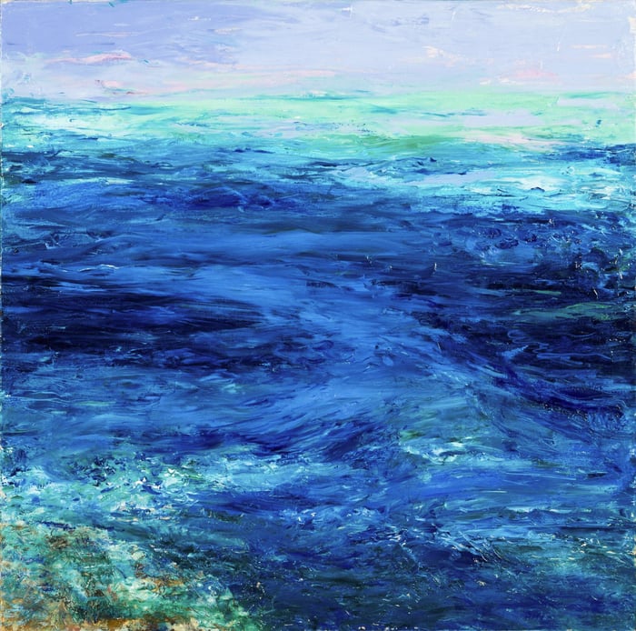 Movement, oil on canvas, 50x50 inches, by Marius Starkey