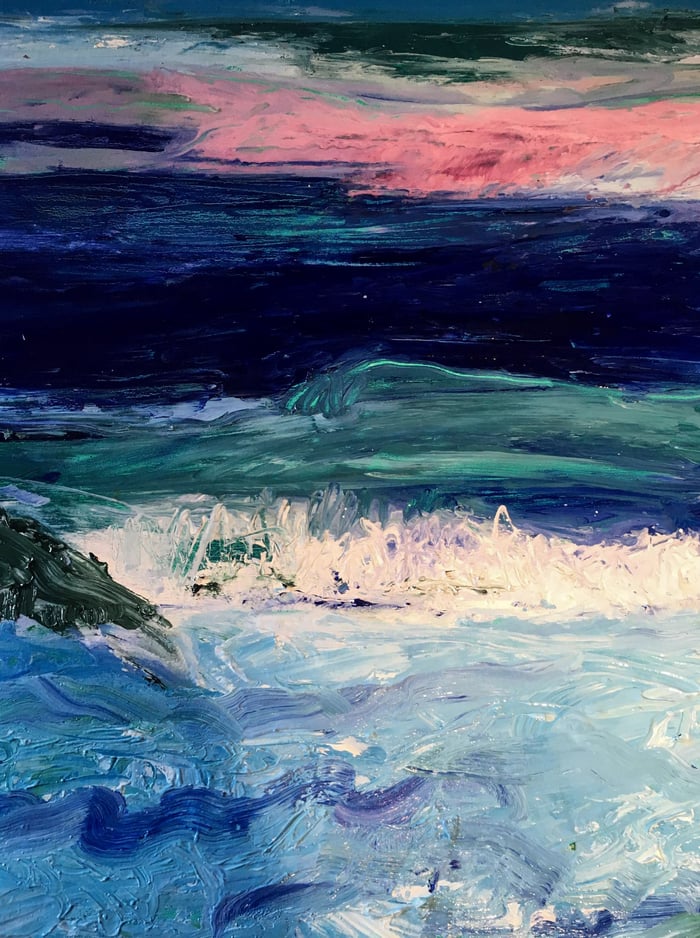 Sun Rise, oil on canvas, 40x60 inches, by Marius Starkey