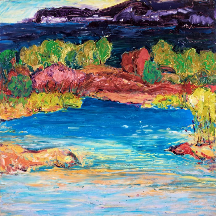 Untitled Triptych, oil on canvas, 32x32 inches, by Marius Starkey
